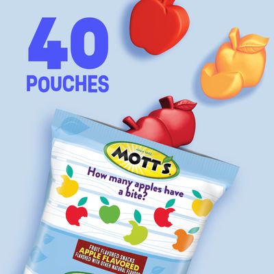 Mott's Fruit Flavored Snacks, Apple Orchard, Gluten Free Snack, Family Pack, 40 Ct, 32 oz
