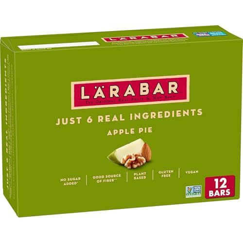 Larabar Apple Pie, Gluten Free Vegan Fruit &amp; Nut Bars, 1.6 oz bars, 12 ct