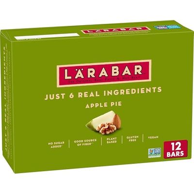 Larabar Apple Pie, Gluten Free Vegan Fruit &amp; Nut Bars, 1.6 oz bars, 12 ct