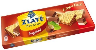 Opavia Zlate Oplatky Nugate (146g/5.1oz) Wafers with Nugate Filling