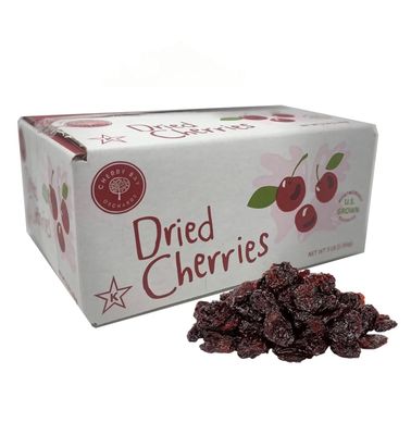 Cherry Bay Orchards Dried Bulk Cherries (3 lb box): Tart Montmorency Cherries-Domestic, Natural, Kosher, Gluten-Free, and GMO Free - No Additives - Great Snack, Full of Antioxidants