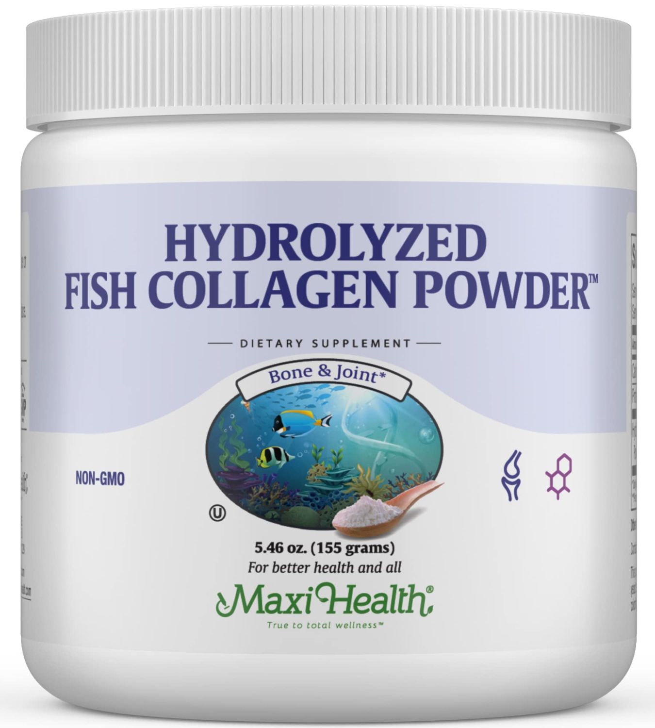 Marine Collagen Powder Unflavored - Type I Vital Wild Caught Kosher Collagen Protein Powder for Women &amp; Men - Zero Taste - Easy to Mix, Fast to Dissolve Hydrolyzed Fish Collagen Powder - 5.46 oz