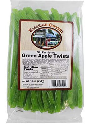 Backroad Country Old Fashioned Green Apple Licorice Twists 16 Ounces