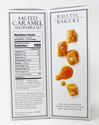 RusticBakery Salted Caramel Shortbread Cookie 2-4 oz PACK