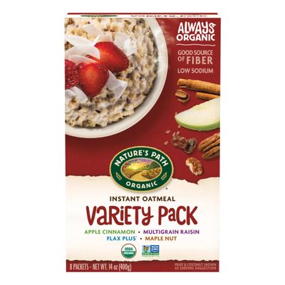Nature&#39;s Path Organic Variety Pack Instant Oatmeal, 14 oz (Pack of 1), Non-GMO