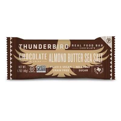 Thunderbird Paleo and Vegan Hiking Food Snacks - Real Food Energy Paleo Bar - Fruit &amp; Nutrition Nut Bars - No Added Sugar, Grain and Gluten Free, Non-GMO, 15 Pack (Chocolate Almond Butter Sea Salt)
