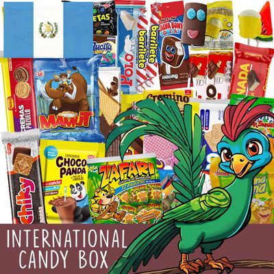 Charloo Candy From Around The World Box  FREE Surprise! - Guatemala Candy Box from Around the World - Candy Box Variety Pack from Around the World Exotic Candy Unique Candy Foreign Candy