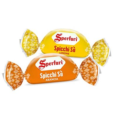 Sperlari &quot;Spicchi&quot; Citrus Orange &amp; Lemon Hard Candy Bulk Bag, Individually Wrapped Italian Sweets, 1 Kg / 2.2 Lbs Bag (1-Pack)