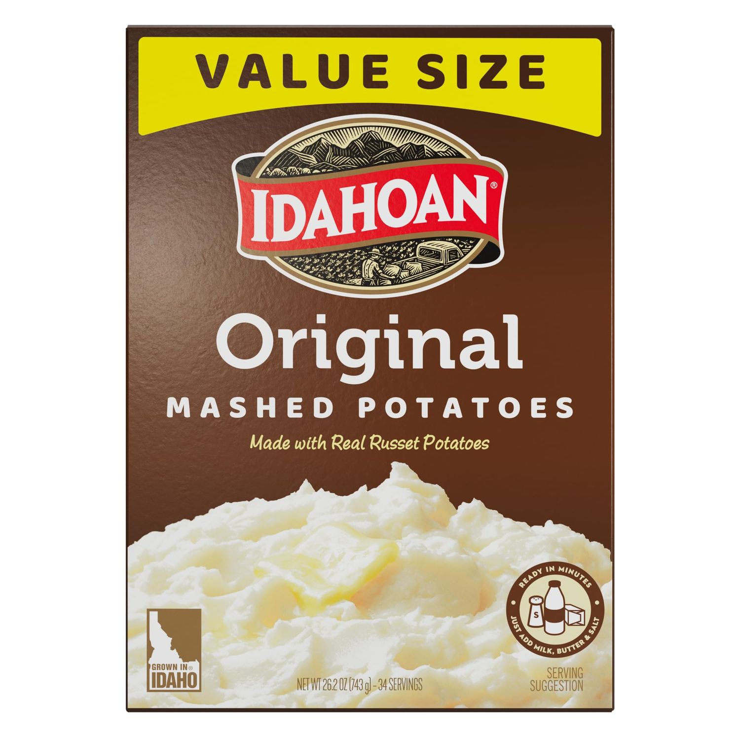 Idahoan Original Mashed Potatoes, Value Size 26.20 oz (pack of 8)