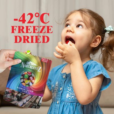 NORTHLANDZ Freeze Dried Candy  RAINBOW CRUNCH SOUR  Tangy Assorted Fruit Flavors  1.5oz/each  Unique Crunchy Texture  Ideal Snack or Gift
