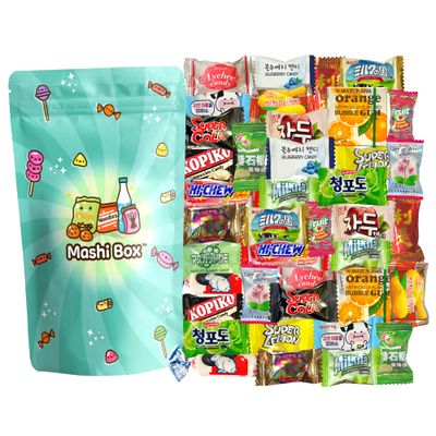 Mashi Box Asian Candy Mystery Variety Pack  40 PCS  Mix of Japanese/Chinese/Vietnamese/Korean/Indonesia/Thai Candy and more!
