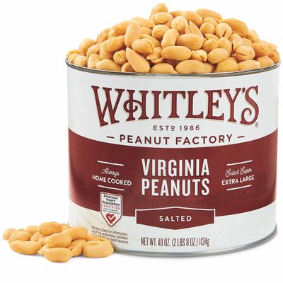 Whitleys Salted Virginia Peanuts - Super Extra Large &#39;Home Cooked&#39; Virginia Peanuts (40 Ounce Tin)