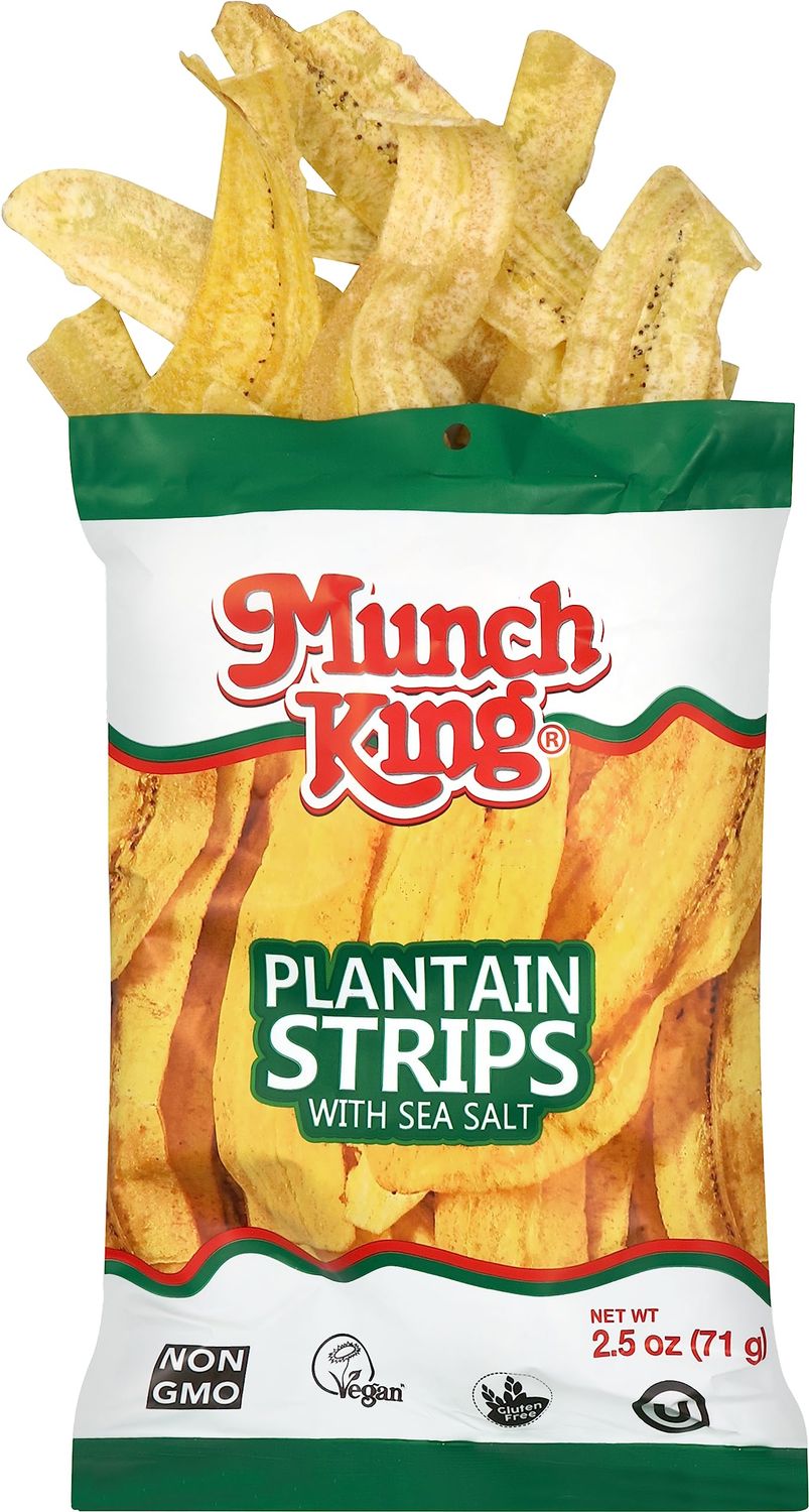 Munch King Snacks Plantain Strips 2.5 oz. Case of 6