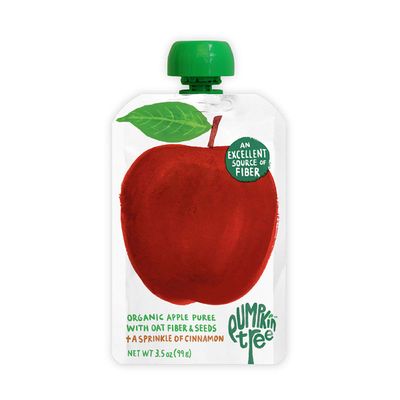 Pumpkin Tree Organics Fruit Snack Pouch, Apple  Fiber  A Sprinkle of Cinnamon, 3.5 Ounce (Pack of 10)