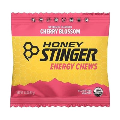 Honey Stinger Organic Cherry Blossom Energy Chew Gluten Free & Caffeine Free for Exercise, Running and Performance Sports Nutrition for Home & Gym, Pre and Mid Workout 12 Pack, 21.6 Ounce