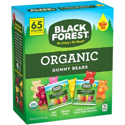 Black Forest Organic Gummy Bears Candy, 0.8-Ounce Bag , 65 Count (Pack of 1), 1 Pack