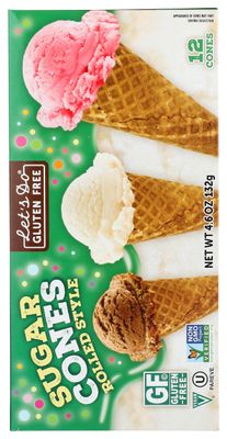 Let's Do, Sugar Cones, 4.6 Ounce