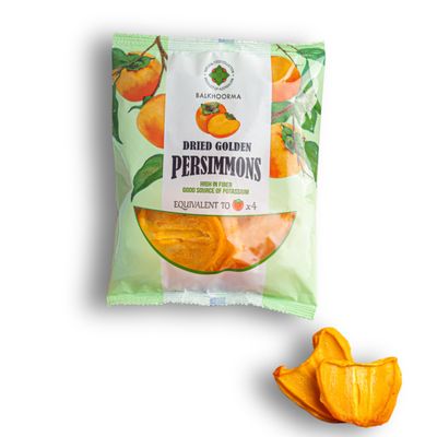 Balkhoorma Dried Persimmons  3.5oz/100g  Dried Fruits  No Added Sugar  Gluten-free  Vegan  Healthy Snack
