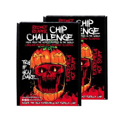 Red Hot Reaper - (2pack) Challenge Hottest Chip - Halloween Carolina Reaper Spicy Challenge - Stupidly Spicy Hot Chip