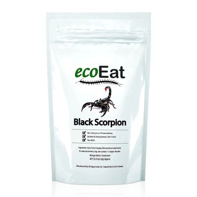 ecoEat Edible Asian Forest Black Scorpion - Edible Bugs Edible Dehydrated Asian Forest Black Scorpion - Snack Food Gifts