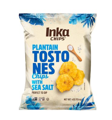 Inka Sea Salt Flavored Tostones Chips, Gluten Free, Non GMO, 4 Ounces (Pack Of 12)
