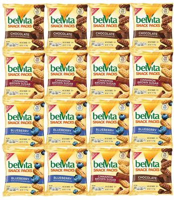 Belvita Breakfast Biscuits Bite-Size, Variety, 1 oz snack packs BelVita (12 Count) Bonus Mystery Snack By MAJUU CONNECT INCLUDED.