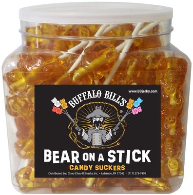 Buffalo Bills Honey Bears On A Stick (48-ct tub wrapped Honey suckers made with real honey)
