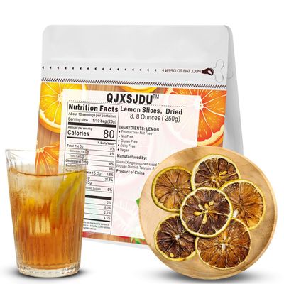 Dried lemon Slices 8.8 Oz/250g Dehydrated Fruit Wheels Bulk Snacks No Sugar Added for Old Fashion Cocktails Garnish Candle Potpourri Crafts Soap Christmas Decor Garland Simmer Pot