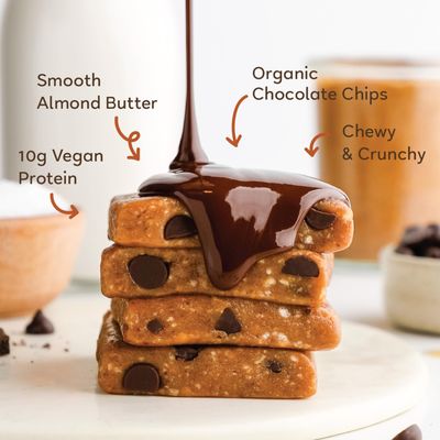 GoMacro MacroBar Organic Vegan Protein Bars - Salted Caramel  Chocolate Chips (2.3 Ounce Bars, 12 Count)