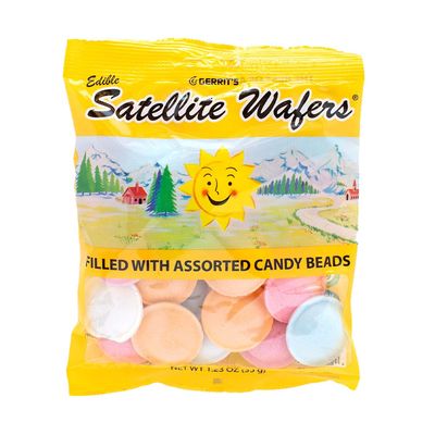 Gerrit&#39;s Satellite Wafers, Original with Candy Beads, 1.23-Ounce-Bags (Pack of 12)