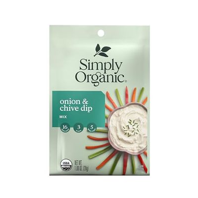 Simply Organic Onion &amp; Chive Dip Mix, Certified Organic  1 oz