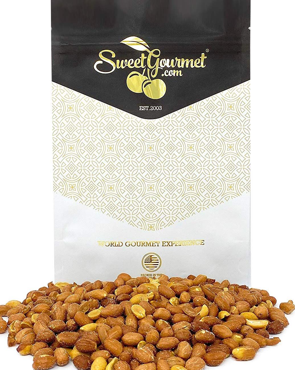 SweetGourmet Spanish Peanuts 1 Roasted &amp; Salted, 1.5Lb