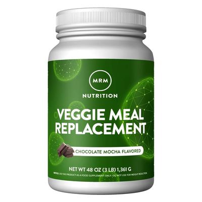 MRM Nutrition Veggie Meal Replacement Protein  Chocolate Mocha Flavored  22g Complete Plant Based Protein  Meal on-The-go  Mediate Hunger  Balanced macronutrient Formula  28 Servings