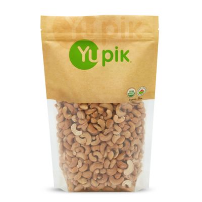 Yupik Organic Dry Roasted Cashews, 2.2 lb (35.2 oz), Kosher, Gluten-Free, Non-GMO, Vegan, Crunchy Nuts, Unsalted, Lightly Roasted, Oil-Free, Source of Protein &amp; Iron, Nutritious, Healthy Snacks
