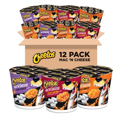 Cheetos Mac &amp; Cheese Cups, 3 Flavor Variety Pack, (Pack of 12)