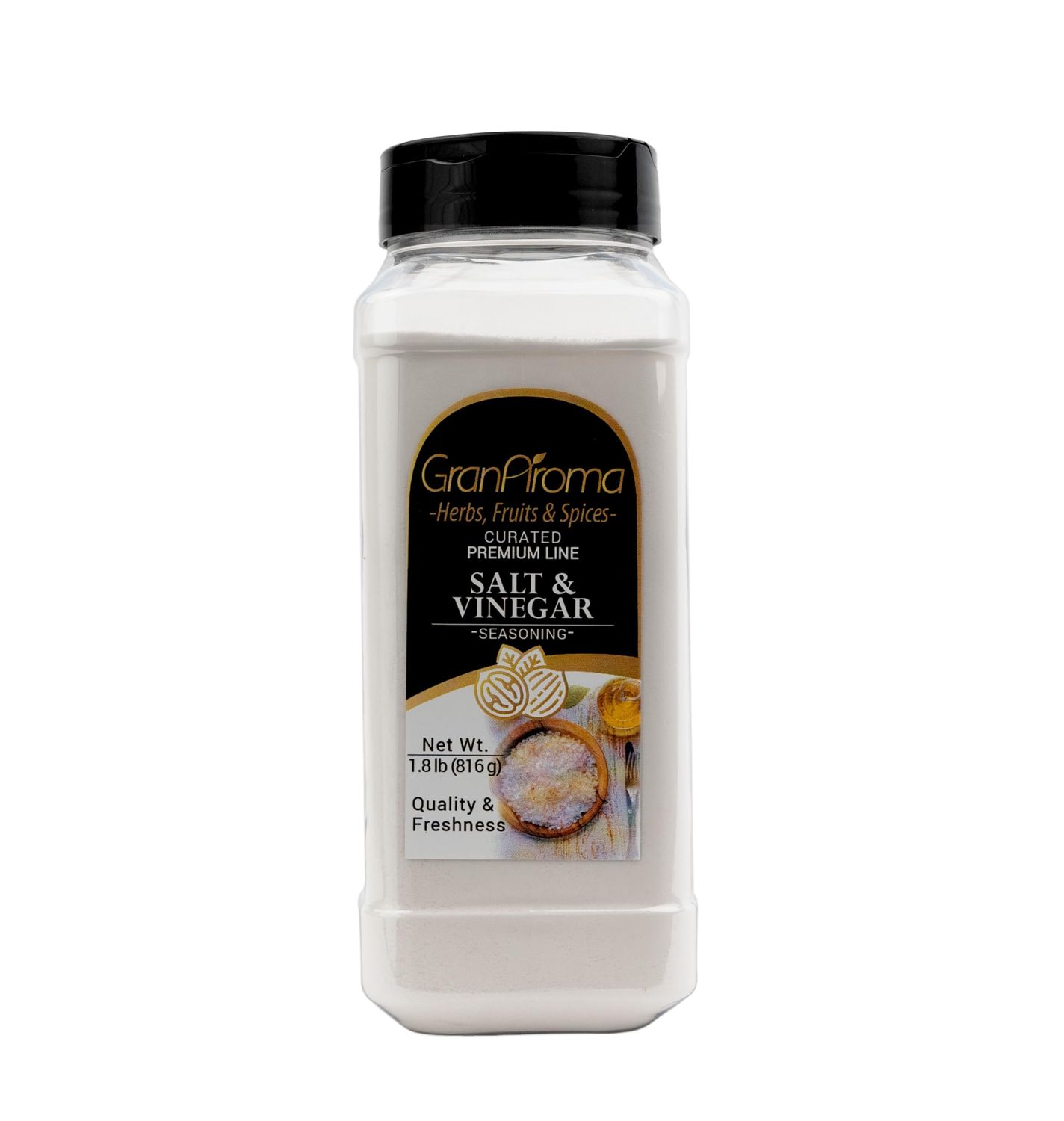 GranAroma Salt &amp; Vinegar Seasoning, Savory Tangy Taste, Ideal for Snacks, Chicken, and Vegetables (1.8 Pound)