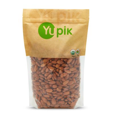 Yupik Organic California Almonds, 2.2 lb (35.2 oz), Non-Gmo, Vegan, Gluten-Free, Good Source Of Protein, Fiber, Iron &amp; Calcium, Low In Carb