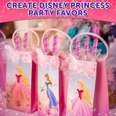 Disney Princess Lollipops Swirl 20pk- Disney Princess Candy For Disney Princess Party Favors - Disney Princess Cupcake Toppers &amp; Princess Snacks - Princess Birthday Party Decorations
