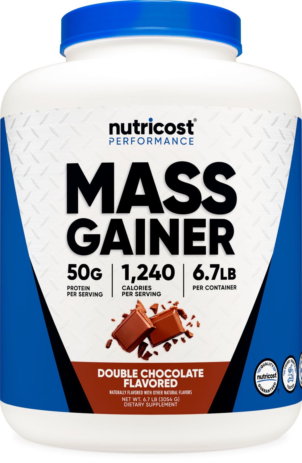 Nutricost Mass Gainer Double Chocolate Flavor, 6.7 LBS, 50 Grams of Protein Per Serving - Non-GMO &amp; Gluten Free
