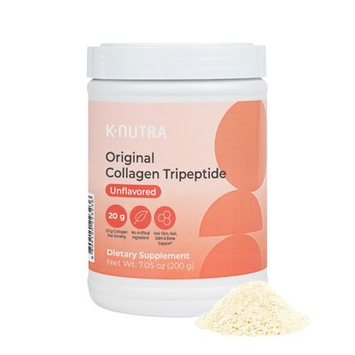 K-Nutra Original Collagen Tripeptide  200g (7.05oz)  100% Pure Freshwater Collagen Powder  200X Absorption GPH  Supports Skin Hydration, Hair &amp; Nail Health
