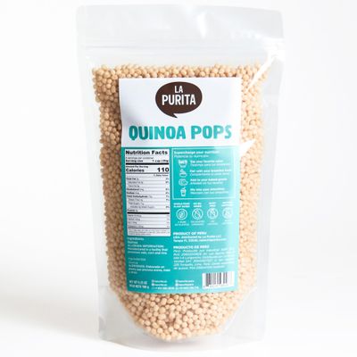 La Purita Quinoa Pops - Puffed Quinua Cereal, Gluten-Free, Vegan Superfood, 6.35 oz (6.35 Ounce (Pack of 1), Unflavored)
