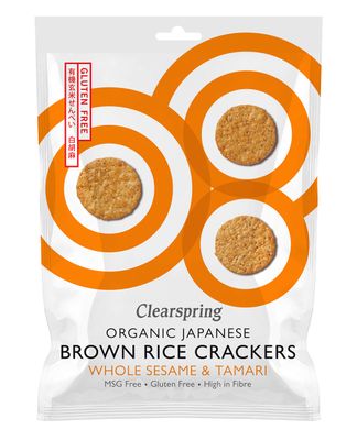 CLEARSPRING Organic Brown Rice Whole Sesame Cracker, 40 GR