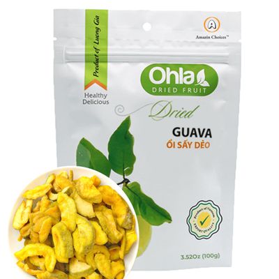 Dried Guava Premium Snack - Amazin Choices Dried Fruit Snack Pack - Exotic Vietnamese Guava Slices - Gluten-Free, Non-GMO, Vegan Snack Options - Snack Viet - Pack of 1 (3.52 Oz).