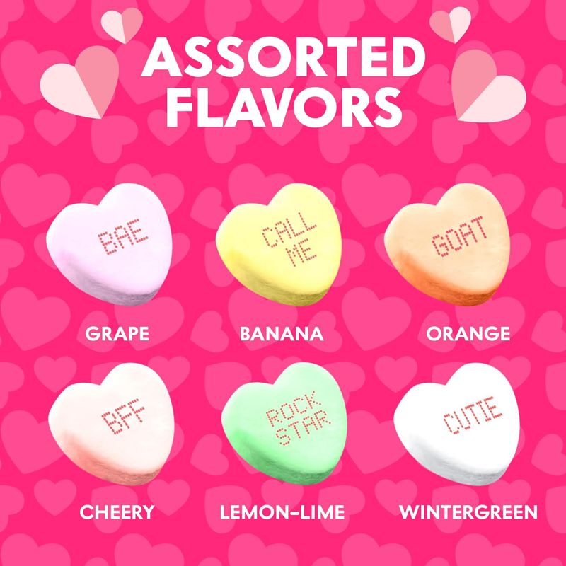Tiny Conversation Hearts Candy Bulk Pack - 5 lb Hard &amp; Crunchy Valentine's Candy Heart Shapes in Resealable Bag for Buffets, Candy Exchange, Snacks &amp; Treats