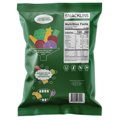 SNACKLINS Garden Variety Salt Multi Serve New Flavor, Plant-Based Crisps, Gluten-Free, Light & Crunchy Snack, 3oz (3oz - 1 Pack, Garden Variety Salt)