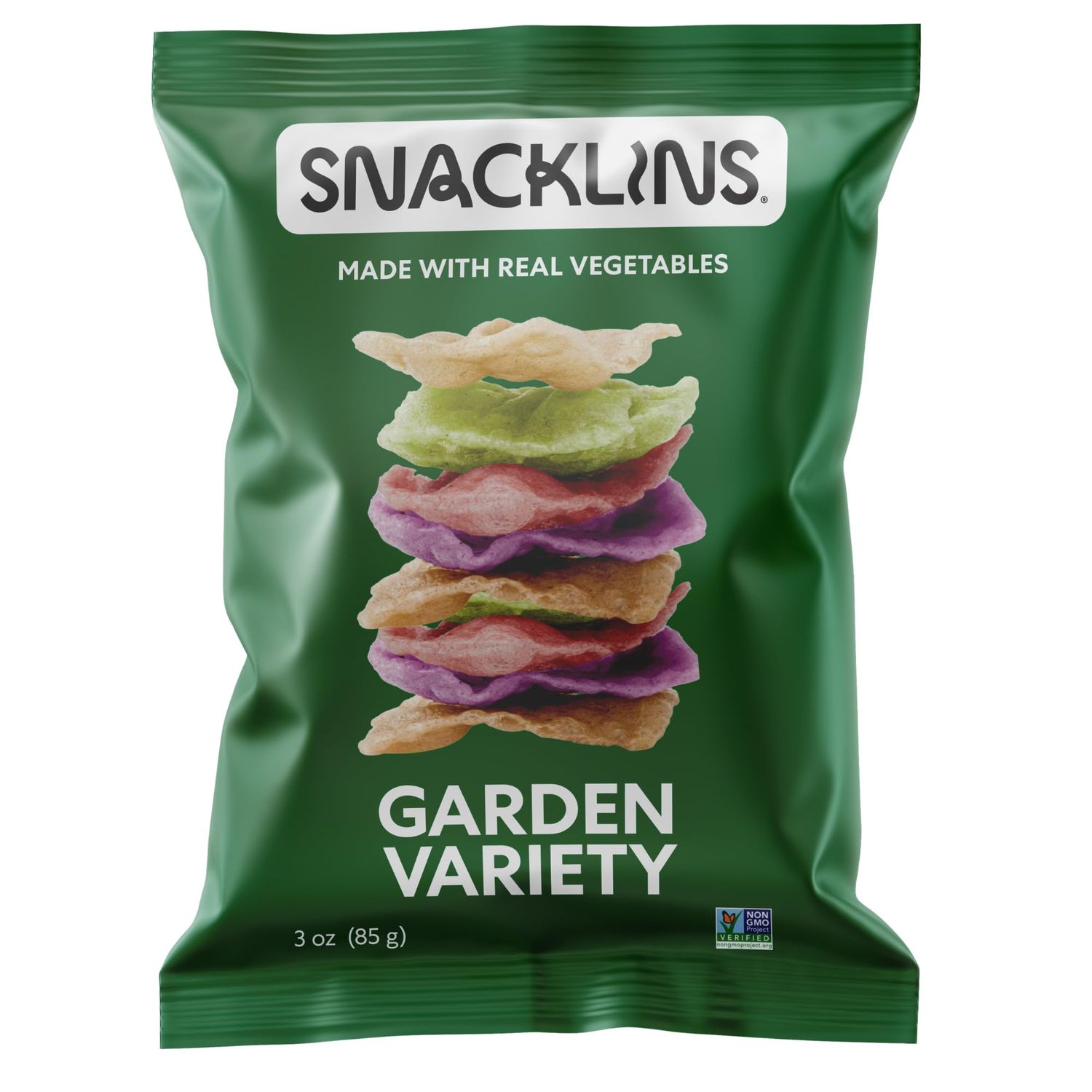 SNACKLINS Garden Variety Salt Multi Serve New Flavor, Plant-Based Crisps, Gluten-Free, Light &amp; Crunchy Snack, 3oz (3oz - 1 Pack, Garden Variety Salt)