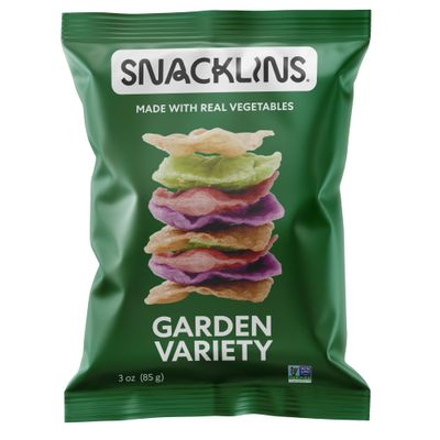 SNACKLINS Garden Variety Salt Multi Serve New Flavor, Plant-Based Crisps, Gluten-Free, Light &amp; Crunchy Snack, 3oz (3oz - 1 Pack, Garden Variety Salt)