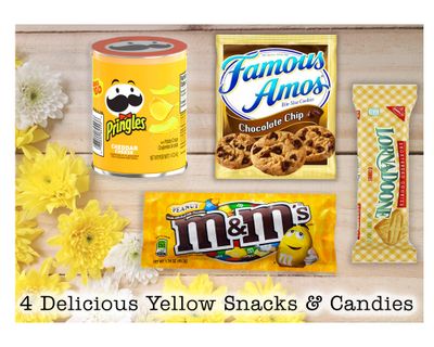 Thinking of You, Cheer Up CARE PACKAGE, Happy YELLOW Gift Basket Sending Sunshine gift package w/Balloon, Mug & Snacks For Kids Teenage, college students, Women, sister birthday gift variety box