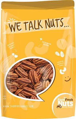Whole, Shelled &amp; Raw Georgia Pecans (2 Lbs.) - Southern Tastiness - Unsalted &amp; Handpicked for Freshness - Kosher Certified - Vegan &amp; Keto Friendly - Farm Fresh Nuts Brand