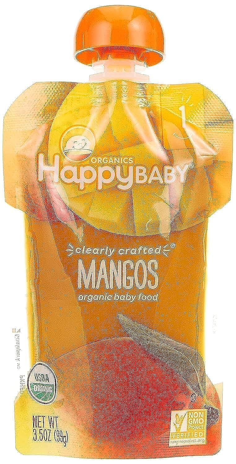 Happy Baby, Baby Food Stage 1 Clearly Crafted Mangos Organic, 3.5 Ounce